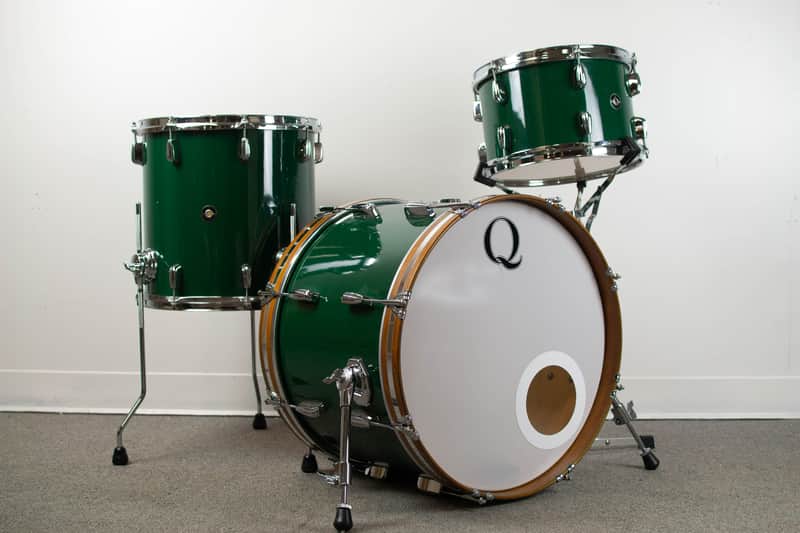 Q Drum Co "Forest Green" Maple Drum Kit image 1