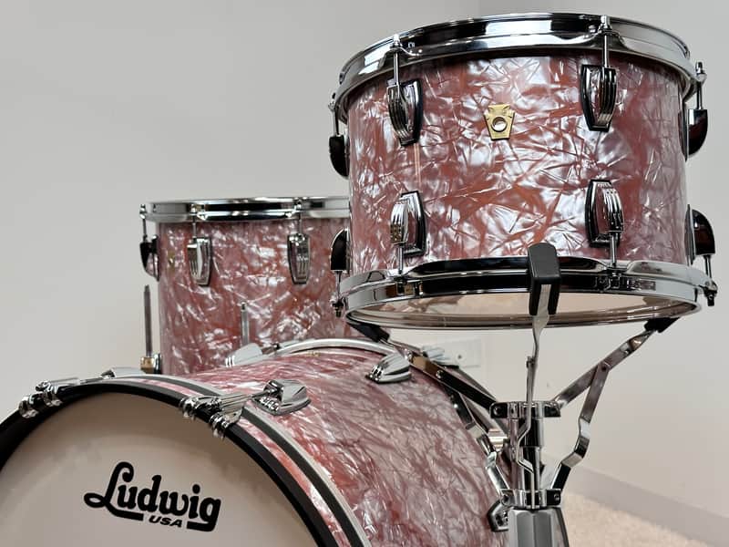 Ludwig Classic Maple. Rose Marine Pearl IS BACK. VINTAGE SPEC. 12/14/20 drum set image 1