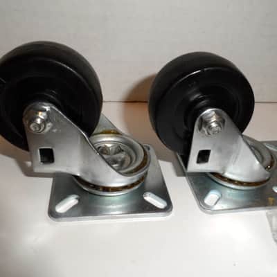 Set of 4 Crate 4x12 CAB Caster Casters Wheel Wheels Speaker Cabinet Amp Swivel Guitar Bass Road Case image 3