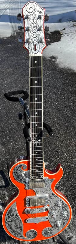 2014 Teye Coyote Single Cut Electric Guitar Orange Flame Maple Les Paul image 1