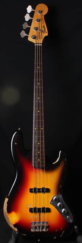 2002 Fender Custom Shop Jaco Pastorius Relic Jazz Bass Sunburst image 1