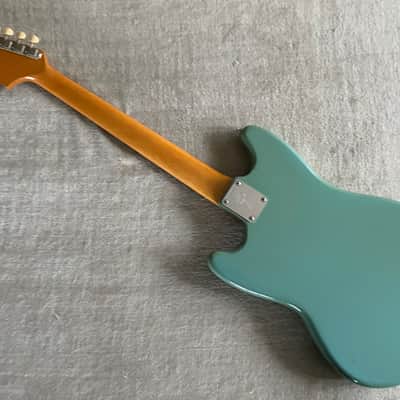 1966 USA Fender Musicmaster II Daphne Blue ES Stamped + OHSC Silver Case Beauty image 10