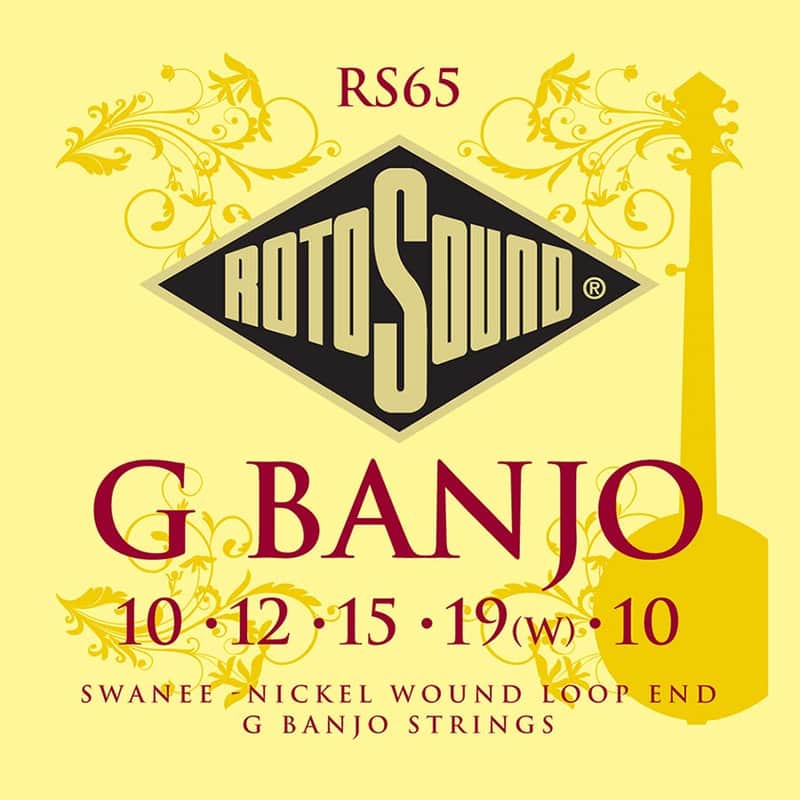 Rotosound RS65 Swanee Plain Steel 5-String G Banjo Strings - (10 - 24) image 1
