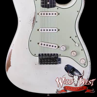 Fender Custom Shop Andy Hicks Masterbuilt 1963 Stratocaster Relic Aged Olympic White 7.30 lbs image 1