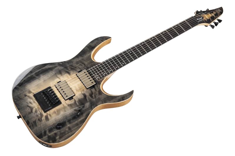 Mayones Duvell 6 4Ever Curly Poplar - Natural Fade Black Burst image 1