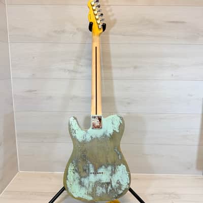 Uknown Telecaster Relic Partscaster Electric Guitar w/ DiMarzio Tone Zone T & Hard Case image 12