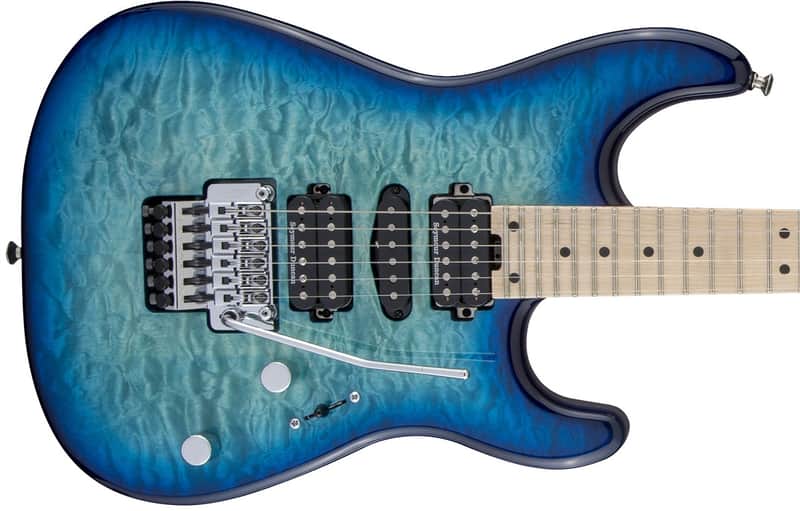 Pre-Order! Charvel MJ San Dimas Style 1 HSH FR M QM guitar in Caribbean Burst image 1