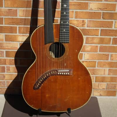 1895 Joseph Bohmann Harp Guitar 6/12 image 2