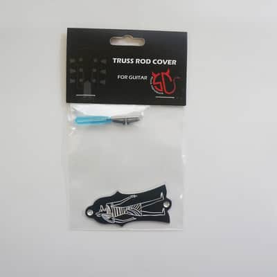 Engraved Anubis Wolf Guitar Truss Rod Cover image 6