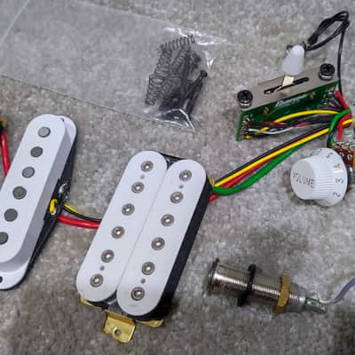Ibanez Quantum Pickups Complete kit (HSH) White w/ Pots, 5-way & Jack input - Ready to play! image 1