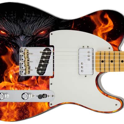 Sticka Steves Guitar Skin Axe Wrap Re-skin Vinyl Decal DIY Demon of the Abyss 454 image 6