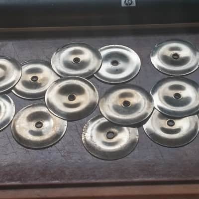 Ludwig VINTAGE TAMBOURINE JINGLES 8 Pairs / Bronze / NICKEL Toning image 2