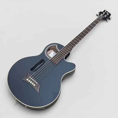 Warwick RockBass Alien Deluxe Thinline Hybrid 5 String Acoustic Electric Bass Guitar - Black Satin image 7