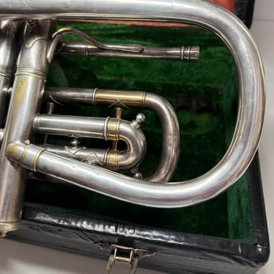 True Tone  Buescher C14 Virtuoso Cornet " 1912 - Silver Plated image 5