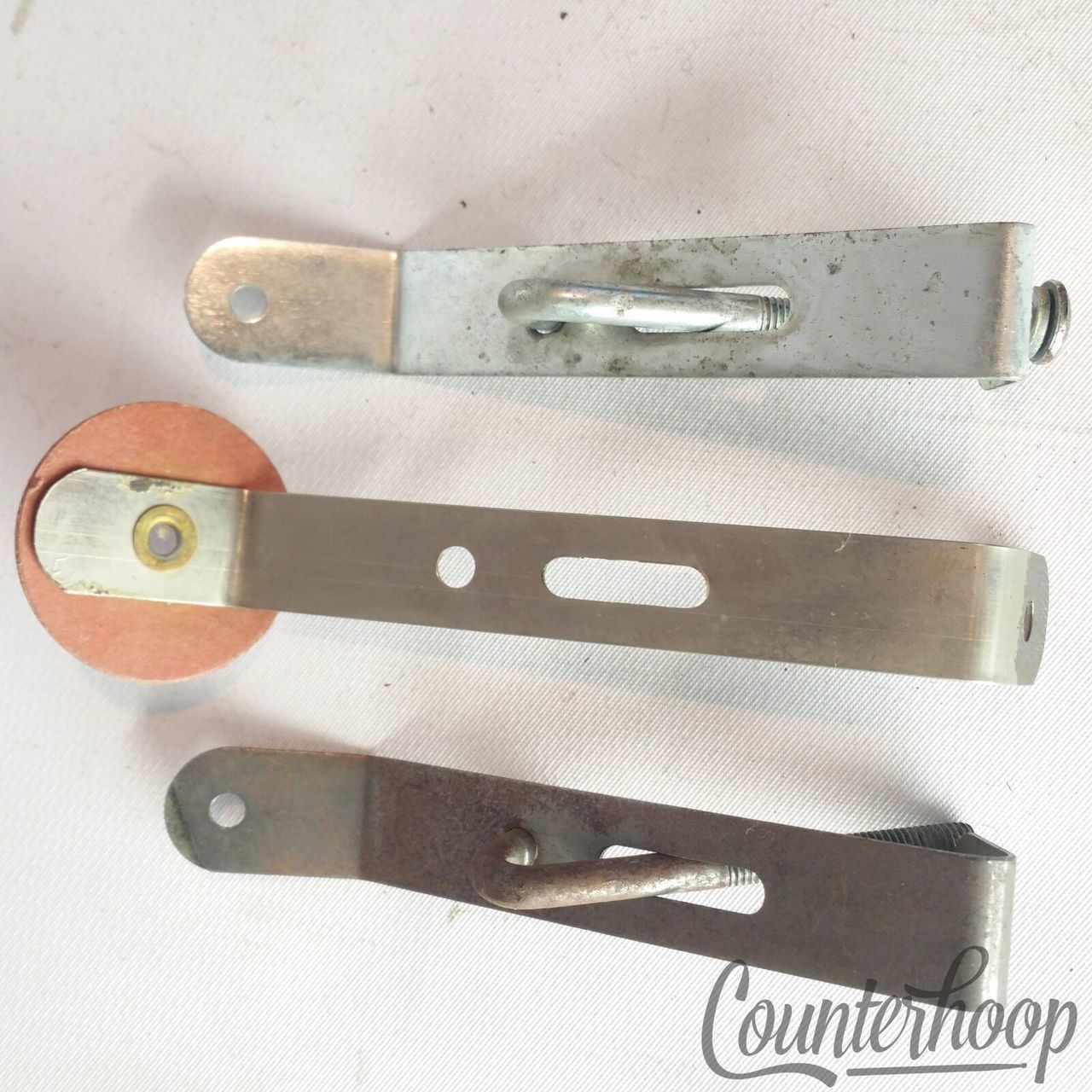 Premier 3x Snare/Tom Drum Mufflers Parts Lot Chrome Vintage 60s Circle John Grey — main photograph