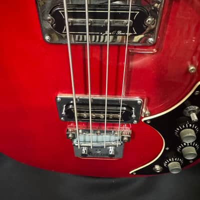 Burns Baldwin Baby Bison Bass - Clean and Original - with Burns Guitar Pickup - Original Case image 8