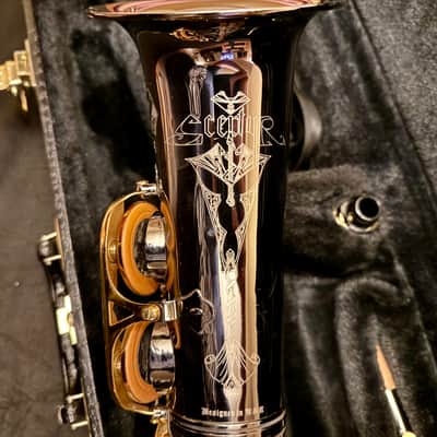 Cannonball Septyr ASCEP-BL Semi-Pro Alto Saxophone - Blue Abalone, F# Key, Black Nickel & Gold, Excellent!!! image 3