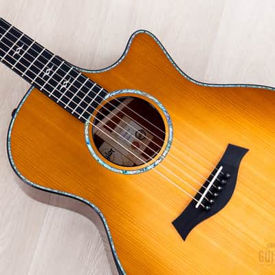 2022 Taylor Custom Grand Auditorium Acoustic Electric Guitar Adirondack Spruce + Mahogany image 8