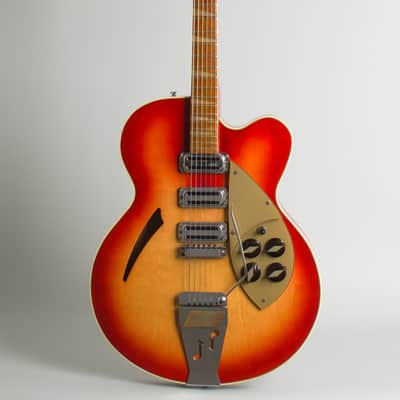 Rickenbacker  Model 375F Semi-Hollow Body Electric Guitar (1961), ser. #AH-580, black tolex hard shell case. image 1