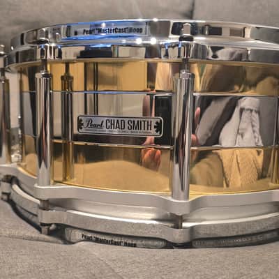Pearl "Tricolon" Chad Smith Signature Free-Floating 14x6.5" Limited Edition Snare Drum - Brass/Steel image 1