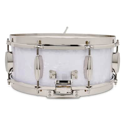 Slingerland Radio King Solid Maple Snare Drum 14x7 White Marine Pearl image 4