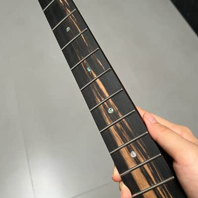 AAAAA Tele Ebony Fretboard Roasted flame Maple Electric Guitar Neck Radius 12inch Round stainless steel 22 frets hole 10mm Radius: 12 inches image 10
