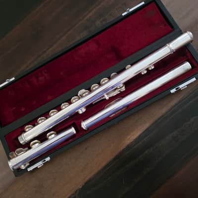 Yamaha YFL-483 (500 series equivalent) Flute – SS Headjoint Open Hole, Inline G, C Foot SN 001680 image 6