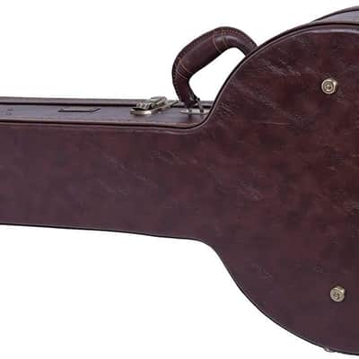Crossrock  5 String Resonator Banjo Fit Snuggly in Deluxe Wood Hard Case  Brown  CRW620BJBR image 2