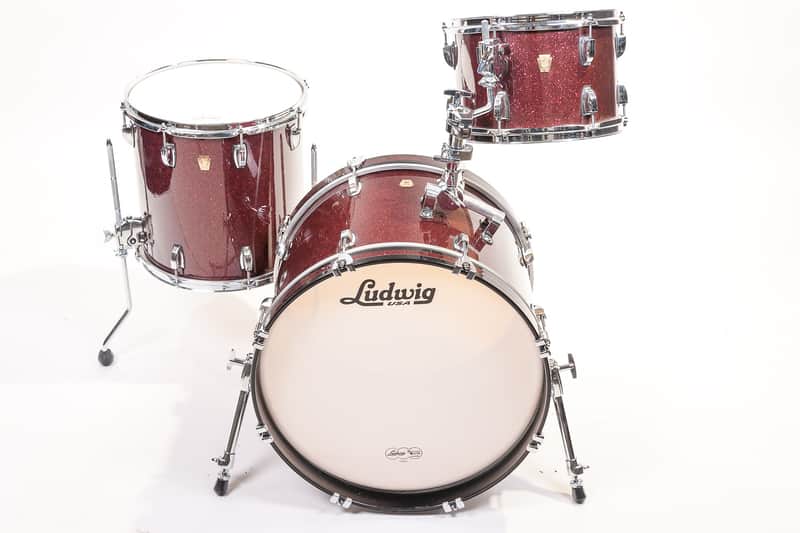 Ludwig Legacy Classic 20/12/14 Kit- Burgundy Glitter-Floor Model AS IS image 1