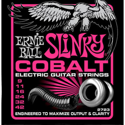12 PACK  (9-42) Ernie Ball 2723 Cobalt Super Slinky Electric Guitar Strings image 2