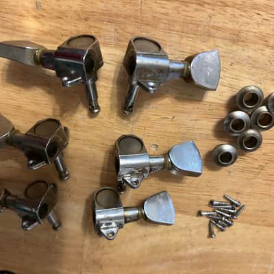 Gotoh tulip tuners set 1970s - chrome unmarked for Ibanez etc image 1