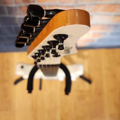 Vintage 1980s Kawai S-Style Electric Guitar White w/ EMG Pickups-GREAT Player! image 3