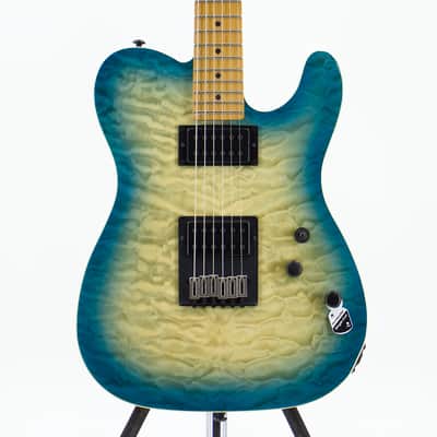 Schecter PT Pro in Trans Blue Burst w/Maple Fretboard image 1