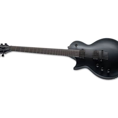 ESP LTD LEC1000 Baritone Left Handed - Charcoal Metallic Satin - B-Stock image 5