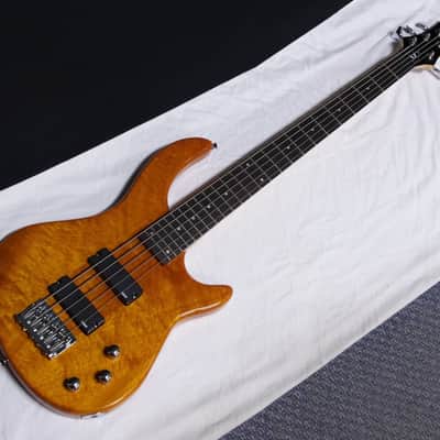 DEAN Edge 1 5-String Bass guitar Trans Amber w/ Hard Case NEW image 3