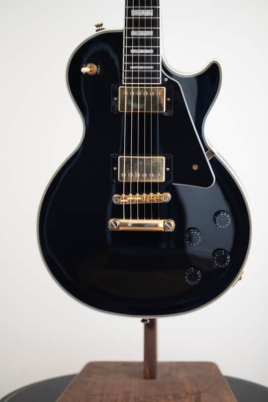 2023 Epiphone Les Paul Custom - in Ebony Black & Gold image 1