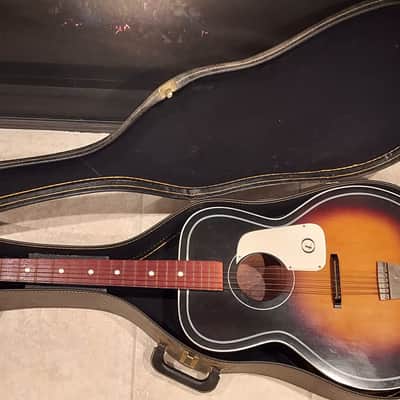 '60s vintage Kay 5160 'T' logo flat-top guitar and case. image 16