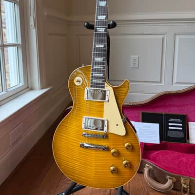 2025 Gibson Custom Shop Les Paul ‘59 Reissue R9 PSL Gloss - Green Lemon Fade Burst image 3