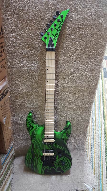 Jackson DK2M DINKY ELECTRIC GUITAR  Slime Green Swirl image 1