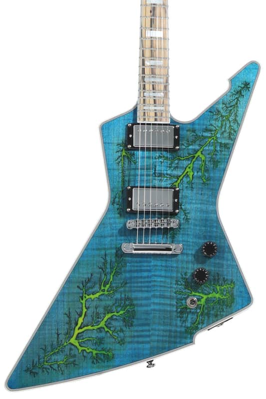 Schecter E-1 Electro Resin Electric Guitar - Yellow Electro Resin/Natural image 1