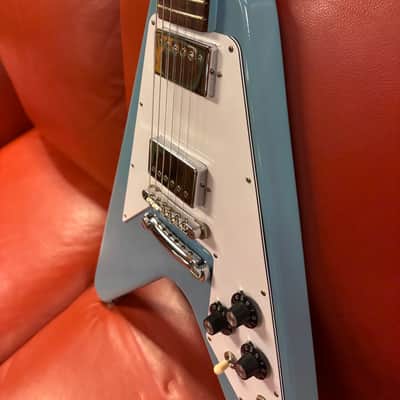2023 Gibson Custom Shop 70’s Flying V Limited Run Japan Market Maui Blue image 5