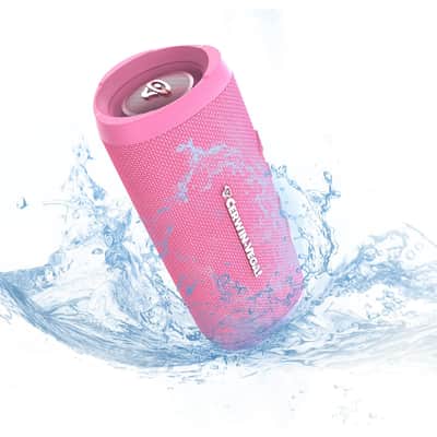 CERWIN-VEGA! Vega Mini - VMPNK Compact Bluetooth Speaker, Powerful Bass,Water Resistant Bluetooth Speaker, Portable Wireless Speakers for Travel, Home, and Outdoor Use – Pink image 7