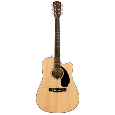 Fender CD60SCE Dreadnought Electro Acoustic Guitar - Natural image 2