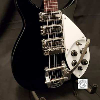 2022 Rickenbacker 325C64 (with Bigsby Vibrato) in Jetglo Finish; Comes with Original Hard Case and Pro-Setup!  Made in USA! image 5