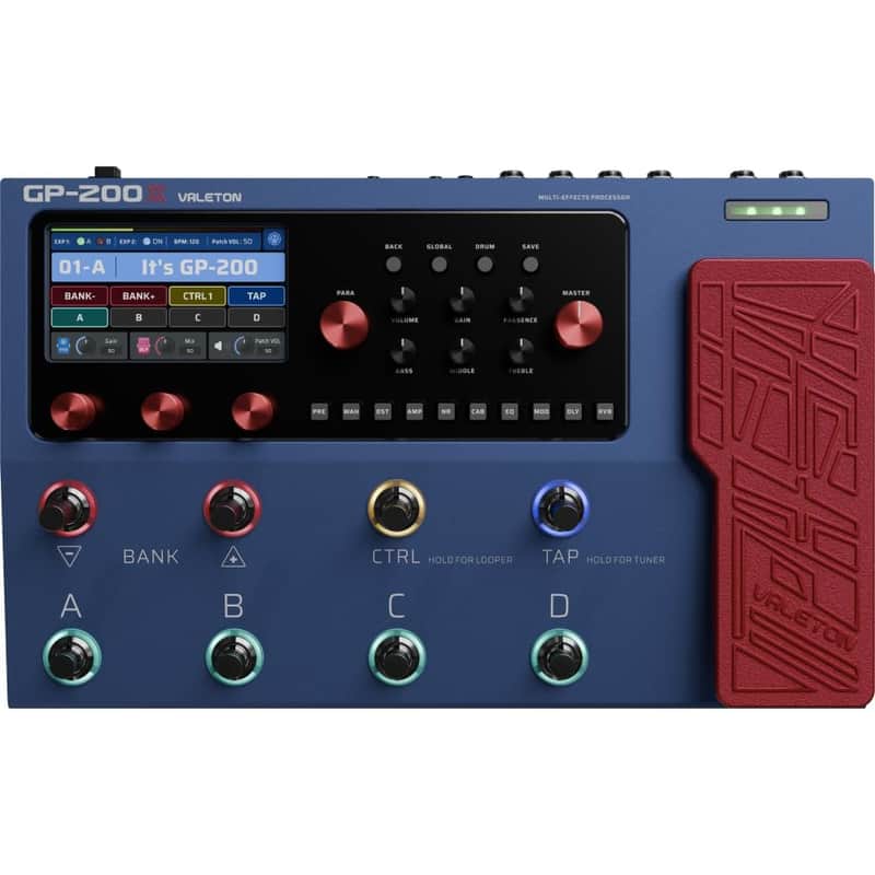 Valeton Guitar Pedal Multi-Effects Processor Guitar Bass Amp Modeling IR Cabinets Simulation with FX Loop MIDI I/O Expression Pedal Stereo OTG USB Audio Interface GP-200X image 1