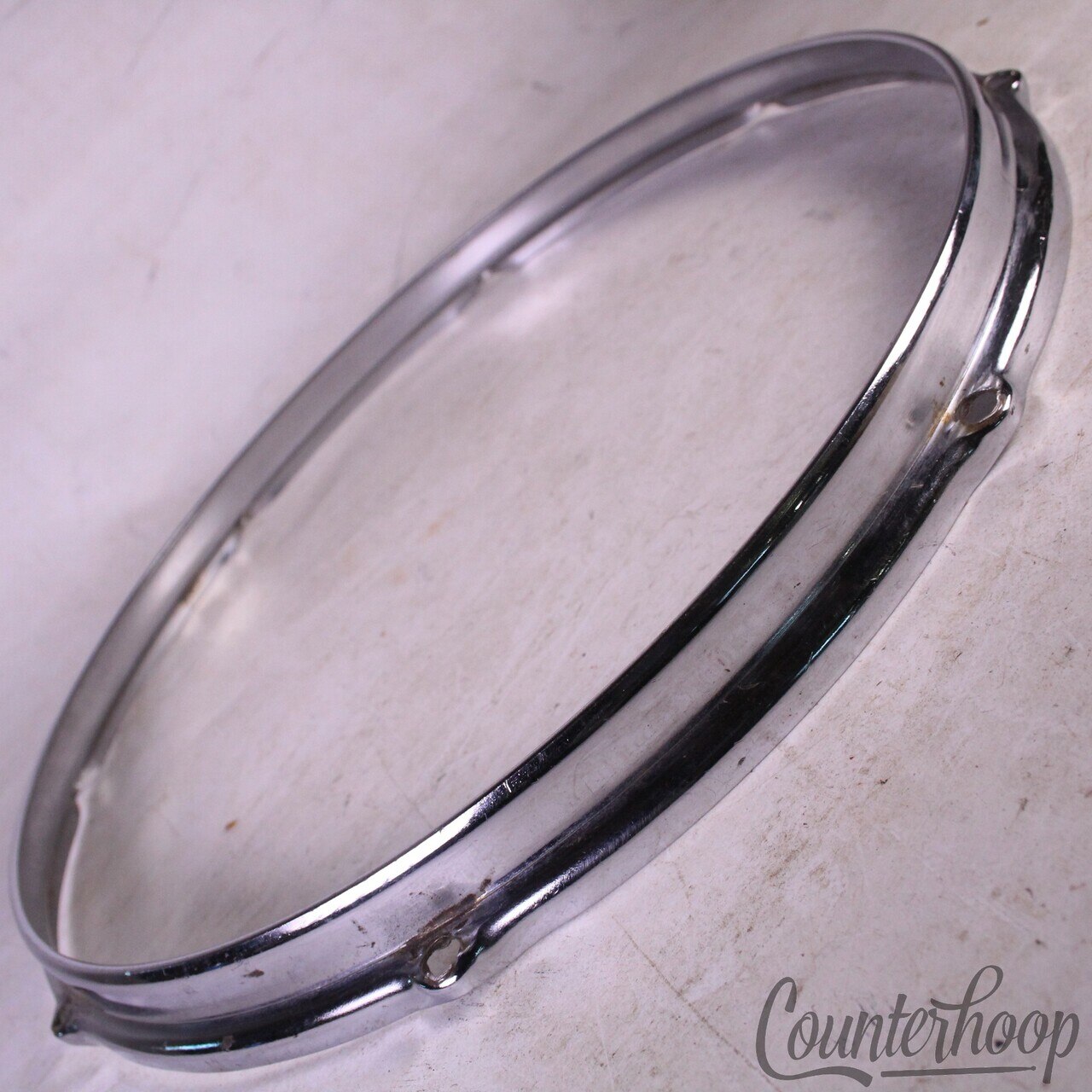 Slingerland 15"Tom Drum Batter Rim/Hoop Stick-Saver Vintage 8Lug Marching Snar — main photograph