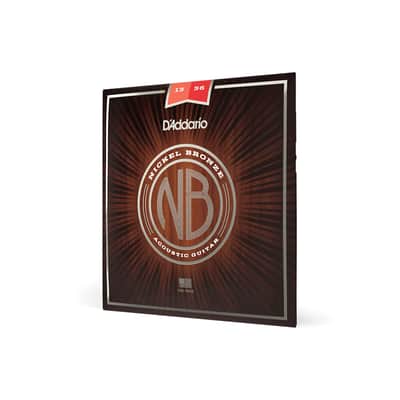 D'Addario NB1356 Nickel Bronze Acoustic Guitar Strings, 13-56 Medium image 1