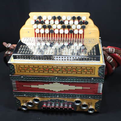 A Beautiful Melodija Four Row Button Box Accordion in it's Original Case image 5