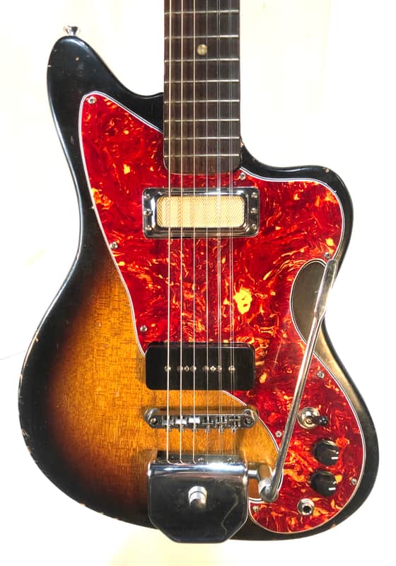 Vintage modified 8 string Decca Teisco hot rod weirdo jangle machine The Tielman Special 1964 Sunburst image 1