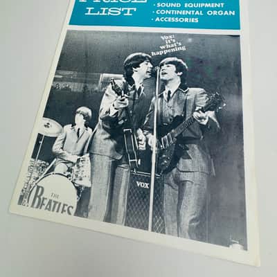 Vox Price List – Beatles Era Dealer Sheet 1966 image 1